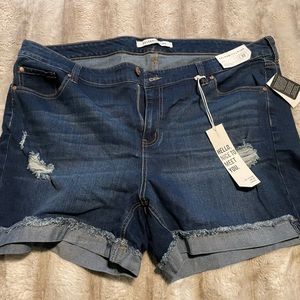 Celebrity Pink Ripped Blue Jean Shorts, Size 22